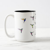 Hummingvogels en John Vance Cheney Quote Tweekleurige Koffiemok (Links)