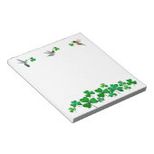 Hummingvogels en klaver notitieblok (Schuin)