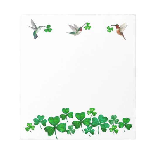 Hummingvogels en klaver notitieblok (Voorkant)