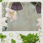 Hummingvogels en Lilies Theedoek (Gevouwen)