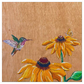 Hummingvogels en melkweefsel stof (Close Up)