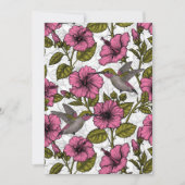 Hummingvogels en roze hibiscus bloemen (Voorkant)