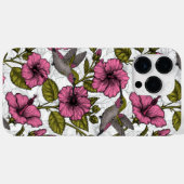 Hummingvogels en roze hibiscus bloemen Case-Mate iPhone case (Achterkant (horizontaal))