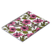 Hummingvogels en roze hibiscus bloemen notitieboek (Linkerzijde)