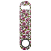 Hummingvogels en roze hibiscus bloemen speed flessenopener (Voorkant)