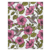 Hummingvogels en roze hibiscus bloemen tafelkleed (Voorkant)