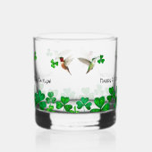 Hummingvogels en shamrocken whisky glas (Links)