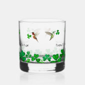 Hummingvogels en shamrocken whisky glas (Rechts)
