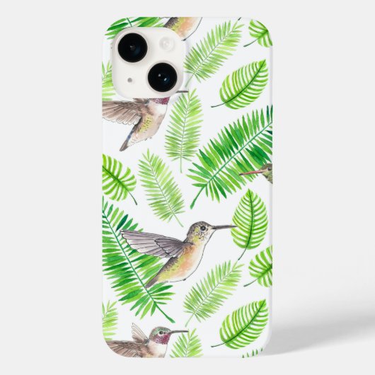 Hummingvogels en tropische bladeren Case-Mate iPhone case (Achterkant)
