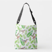 Hummingvogels en tropische bladeren crossbody tas (Voorkant)