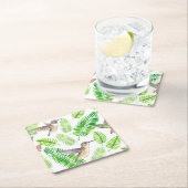 Hummingvogels en tropische bladeren kartonnen onderzetters (Insitu)