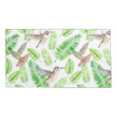 Hummingvogels en tropische bladeren kussensloop (Achterkant-Links)