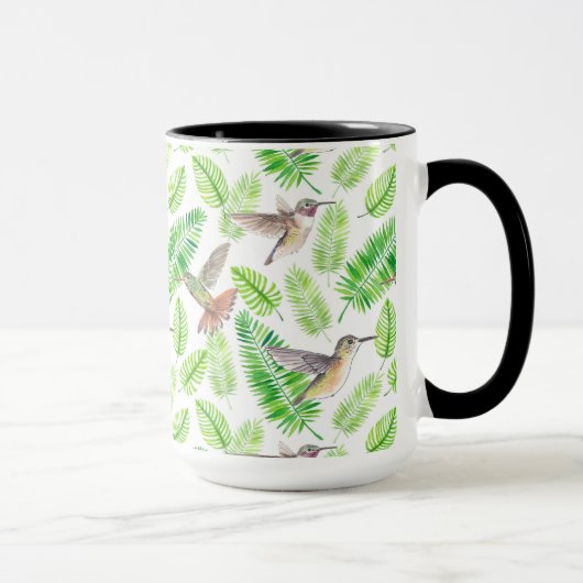 Hummingvogels en tropische bladeren mok (Rechts)