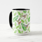 Hummingvogels en tropische bladeren mok (Voorkant links)
