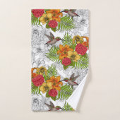 Hummingvogels en tropische bouquet bad handdoek (Handdoek)