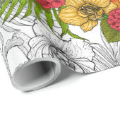 Hummingvogels en tropische bouquet cadeaupapier (Rol Hoek)