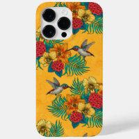 Hummingvogels en tropische bouquet, geel
