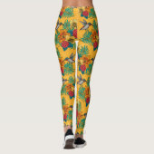 Hummingvogels en tropische bouquet, geel leggings (Achterkant)