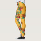 Hummingvogels en tropische bouquet, geel leggings (Links)