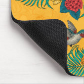 Hummingvogels en tropische bouquet, geel muismat (Hoek)