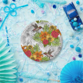 Hummingvogels en tropische bouquet papieren bordje (Feest)