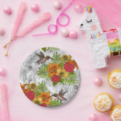 Hummingvogels en tropische bouquet papieren bordje (Feest)