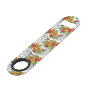 Hummingvogels en tropische bouquet speed flessenopener