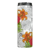 Hummingvogels en tropische bouquet thermosbeker (Achterkant)