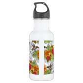 Hummingvogels en tropische bouquet waterfles  (Achterkant)