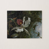 Hummingvogels en White Orchid van Martin J. Heade Legpuzzel (Horizontaal)
