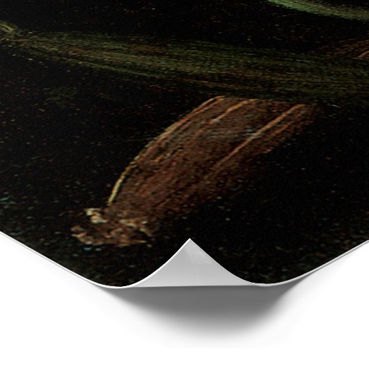 Hummingvogels en White Orchid van Martin J. Heade Poster (Hoek)