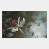 Hummingvogels en White Orchid van Martin J. Heade Rechthoekige Sticker (Voorkant)