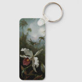 Hummingvogels en White Orchid van Martin J. Heade Sleutelhanger (Achterkant)