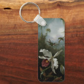 Hummingvogels en White Orchid van Martin J. Heade Sleutelhanger (Voorkant)