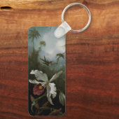 Hummingvogels en White Orchid van Martin J. Heade Sleutelhanger (Achterkant)