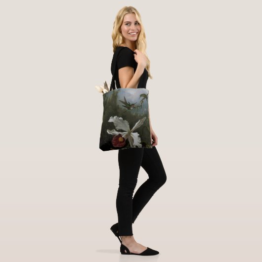 Hummingvogels en White Orchid van Martin J. Heade Tote Bag (Op model)