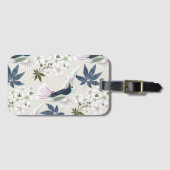 Hummingvogels en witte bloemen. bagagelabel (Voorkant (horizontaal))