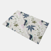 Hummingvogels en witte bloemen. deurmat (Schuin)
