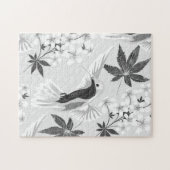 Hummingvogels en witte bloemen. legpuzzel (Horizontaal)
