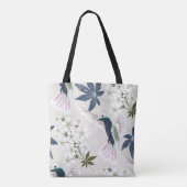Hummingvogels en witte bloemen. tote bag (Achterkant)