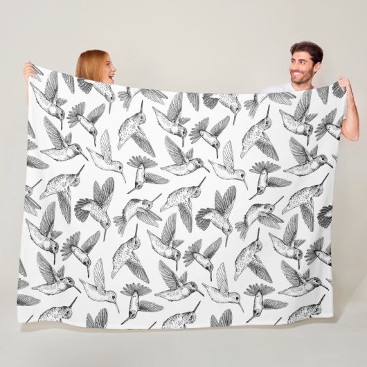 Hummingvogels Fleece Blanket (In situ)