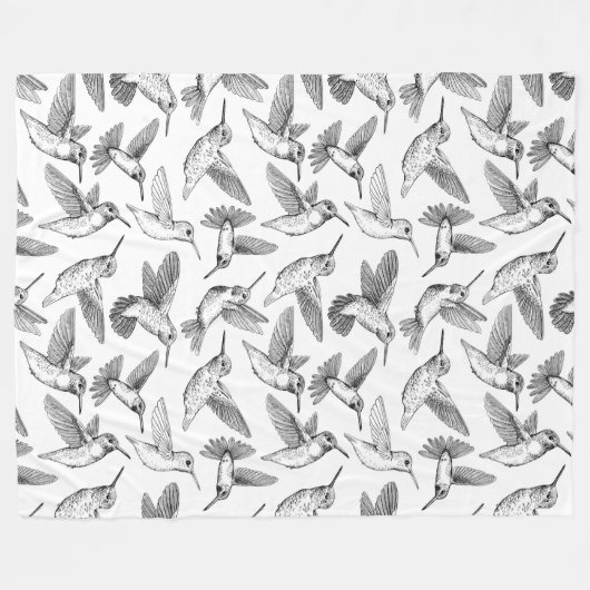 Hummingvogels Fleece Blanket (Voorkant (Horizontaal))