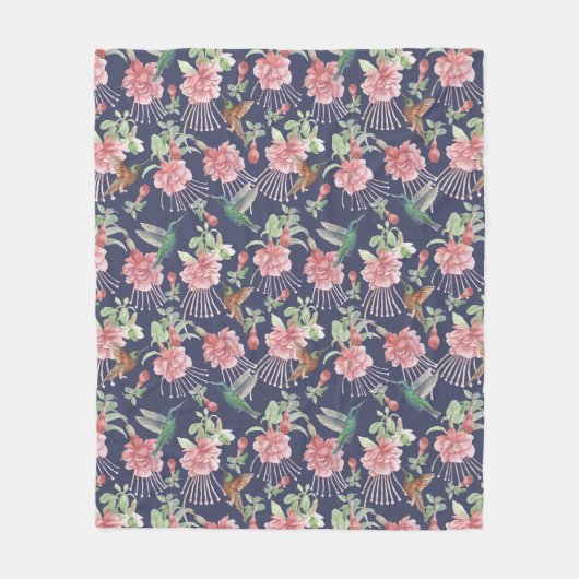 Hummingvogels Fleece Blanket Deken (Voorkant)