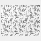 Hummingvogels Fleece Blanket Deken (Voorkant (Horizontaal))