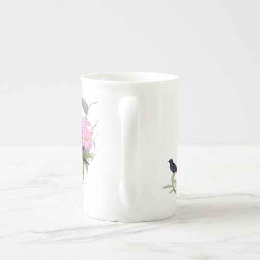 Hummingvogels Floral botanisch bot China Mok (Achterkant)