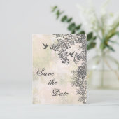 Hummingvogels Floral Sparen de DatumBericht van he Save The Date (Staand voorkant)