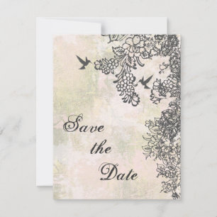 Hummingvogels Floral Sparen de DatumBericht van he Save The Date