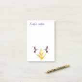Hummingvogels Gele bloem Post-it® Notes (Op bureau)