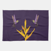 Hummingvogels Gele bloem Theedoek (Horizontaal)