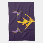 Hummingvogels Gele bloem Theedoek (Verticaal)